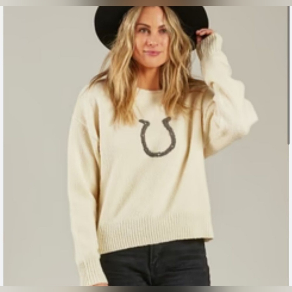 Rylee + Cru Cassidy Sweater Horseshoe Size M